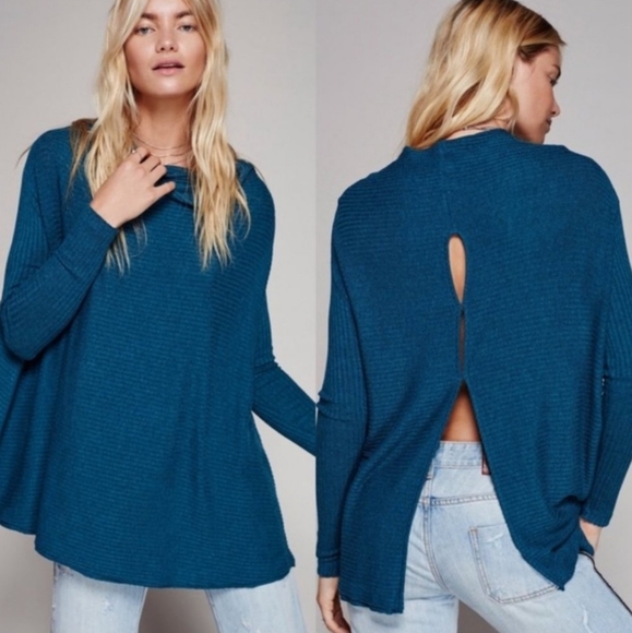 Free People Lover Rib Thermal Top Sweater - Picture 9 of 14